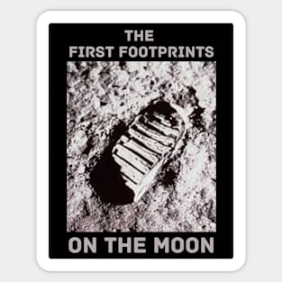 The first footprints on the Moon vintage Classic T-Shirt Sticker